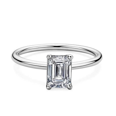 MJ-101 Wedding Jewelry Emerald Cut Engagement Ring – Buy 925 Silver